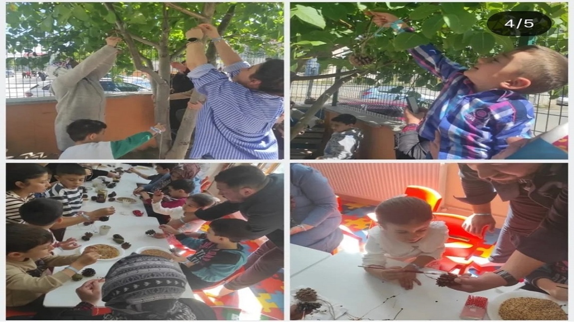 Anasınıfı Öğrencilerimiz Kuşlar İçin Geri Dönüştürülebilir Malzemelerden Yemlikler Hazırladı