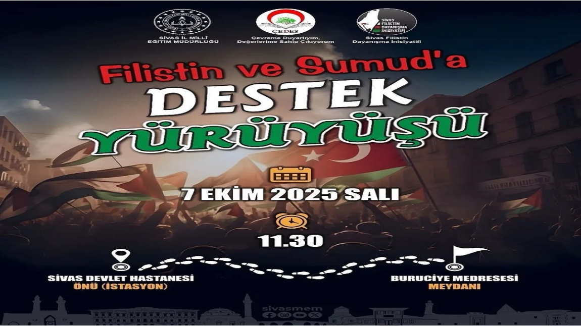 Filistin ve Sumud'a Destek Yürüyüşü